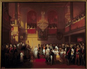 La boda de Leopoldo I Rey de los Belgas con la Princesa Luisa de Orleans en Compiegne 9/08/1832