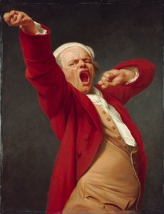 Autorretrato, Bostezando