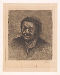 Retrato de una anciana desconocida de Joseph Dujardin (signed by artist)