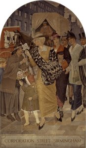 Calle Corporation, Birmingham en marzo de 1914 de Joseph Edward Southall