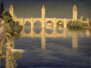Pont Valentré, Cahors, lado sur