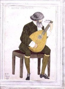 Retrato de Arnold Dolmetsch de Joseph Edward Southall