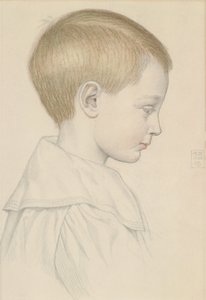 Boceto de la cabeza de un niño, 1906 de Joseph Edward Southall