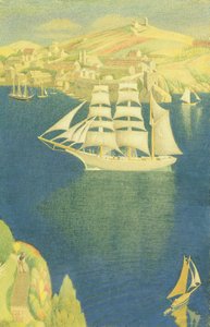 El Barco Blanco en Fowey, 1943 de Joseph Edward Southall