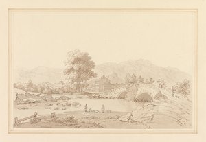 Entrada norte a Keswick y puente de Joseph Farington