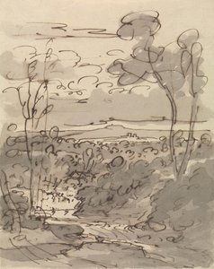Árboles y paisaje accidentado de Joseph Farington