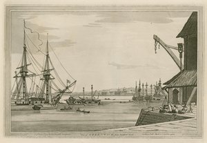 Vista de Greenwich desde el astillero de Deptford de Joseph Farington
