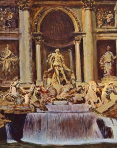 Roma: La Fontana de Trevi (litografía en color) de Joseph Felix Bouchor