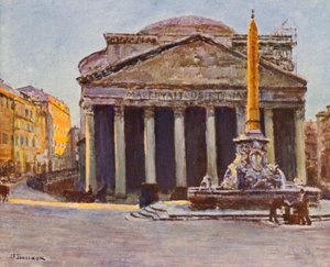 Roma: Panteón de Agripa (litografía en color)