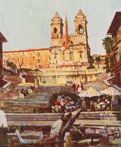 Roma: Plaza de España (litografía en color)
