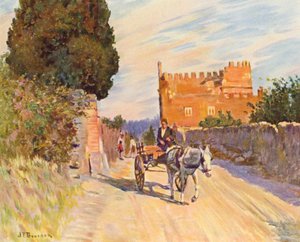 Roma: Tumba de Caecilia Metella (litografía en color)