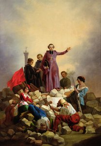 El Arzobispo Affre en las Barricadas, 1848 de Joseph Felon