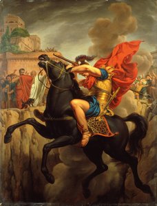 La muerte de Marco Curcio (óleo sobre tabla) de Joseph Francois
