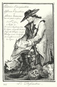 El caricaturista (grabado) de Joseph Franz von (after) Goez