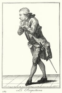El hombre respetuoso (grabado) de Joseph Franz von (after) Goez
