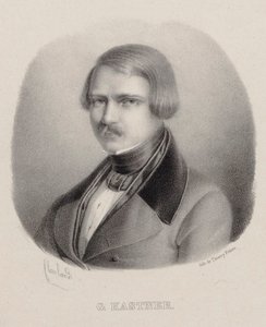 Retrato del compositor Jean-Georges Kastner 1810-1867 de Joseph Frédéric Flaxland