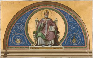 Boceto para la iglesia de Saint-Ambroise: San Ambrosio, hacia 1866 (óleo sobre lienzo) de Joseph Frederick Charles Soulacroix
