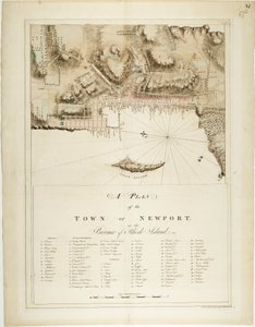 Plano de la ciudad de Newport en la provincia de Rhode Island