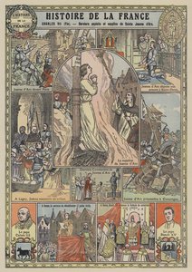 Los últimos hechos y la ejecución de Juana de Arco (litografía en color) de Joseph Girard