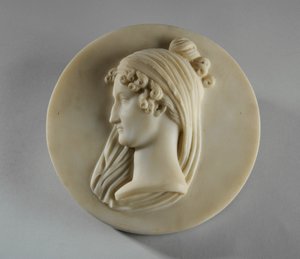 Retrato en medallón de la Sra. Elizabeth Allan de Joseph Gott