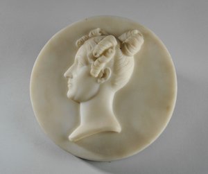 Retrato en medallón de la Sra. Margaret Gott