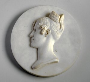 Retrato en medallón de la Sra. Mary Brooke