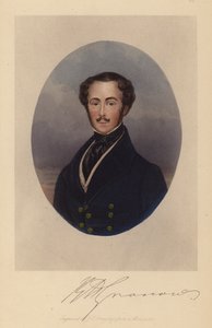 Rees Howell Gronow, o Capitán Gronow (grabado coloreado)