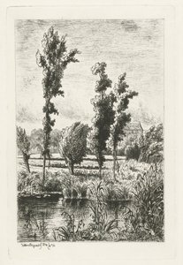 árboles por una zanja de Joseph Hartogensis