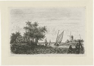Barcos en un lago de Joseph Hartogensis