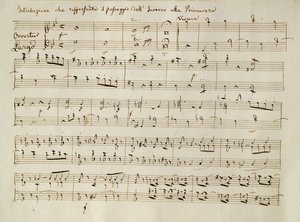 Obertura de la partitura de 