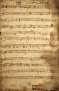 Partitura para trío de barítono, viola y bajo para los Angerfertigten, de Franz Joseph Haydn (1732-1809) Austria