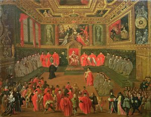 Audiencia con el Dogo en el Colegio del Palacio Ducal de Joseph Heintz