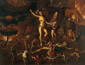 Una escena de brujería de Joseph Heintz the Younger