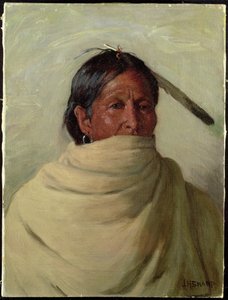 Standing-Deer-Taos (óleo sobre lienzo) de Joseph Henry Sharp