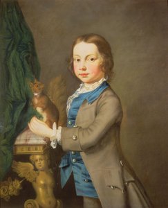 Retrato de un Niño con una Ardilla Mascota, siglo XVIII