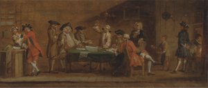 Figuras en una taberna o cafetería de Joseph Highmore