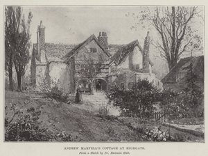 La cabaña de Andrew Marvell en Highgate de Joseph Holland Tringham