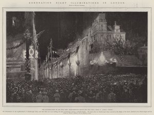 Iluminaciones de la Noche de Coronación en Londres de Joseph Holland Tringham
