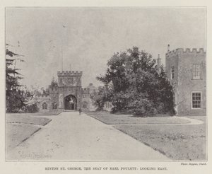 Hinton St George, la residencia del Conde Poulett, mirando al este de Joseph Holland Tringham