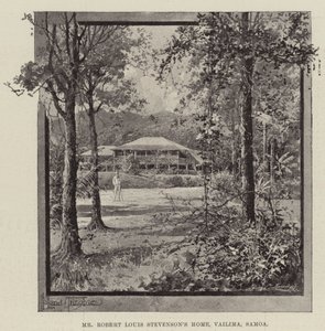 Casa del Sr. Robert Louis Stevenson, Vailima, Samoa de Joseph Holland Tringham