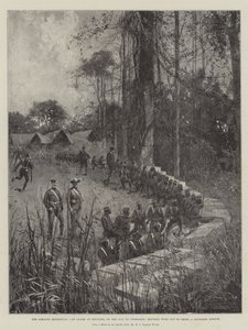 La Expedición Ashanti, una alarma en Ejuvassi, en el camino a Coomassie, los Houssas se preparan para repeler un supuesto ataque de Joseph Holland Tringham