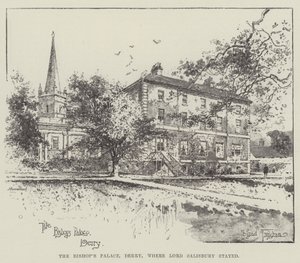 El Palacio del Obispo, Derry, donde se hospedó Lord Salisbury de Joseph Holland Tringham
