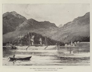 El yate del emperador alemán Hohenzollern en Bergen de Joseph Holland Tringham