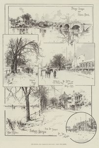 La carrera de botes de Oxford y Cambridge, a lo largo de las orillas de Joseph Holland Tringham