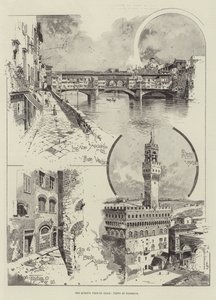 La visita de la Reina a Italia, vistas de Florencia