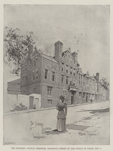 El Instituto de la Iglesia de los Soldados, Woolwich, inaugurado por el Príncipe de Gales, 7 de mayo de Joseph Holland Tringham