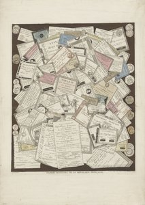 Frans papiergeld Monedas Papeles de la República Francesa (título sobre objeto)
