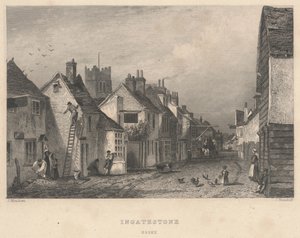 Ingatestone, Essex, impresión realizada por John Henry Henshall de Joseph Kenny (after) Meadows