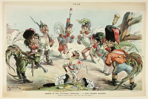 Pascua en el corral del Viejo Mundo, de Puck de Joseph Keppler