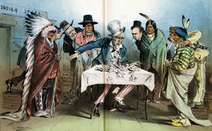Nuestra Política India, una Casa de Cartas, 1881 de Joseph Keppler